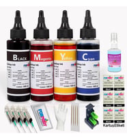 HP 21, HP 22, HP 650, HP 651 Uyumlu Kartuş Forprint Dolum Seti 4X100ml (Çok Renkli)