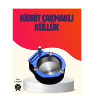 Dikdörtgen Metal Küllük ve Çakmak Entegreli, Dayanıklı ve Şık Tasarım