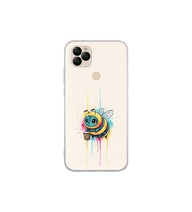 General Mobile GM 22S ile uyumlu Splash arı tasarımlı şeffaf silikon kılıf