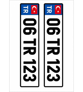 Kişiye Özel Plaka Sticker