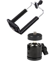 Tutucu Başlık, Tripod Başlığı, 360 Dönebilen Metal Tripod Mafsalı, Cep Telefon Tutucu, İphone, Samsung, Huawei, Uyumlu, Evrensel Tüm Telefonlara Uyumlu Kit