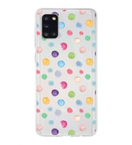 PrintiFy Samsung Galaxy A31 ile Uyumlu 1mm Slim Fit Water Color 6 Baskılı Şeffaf  Kılıf