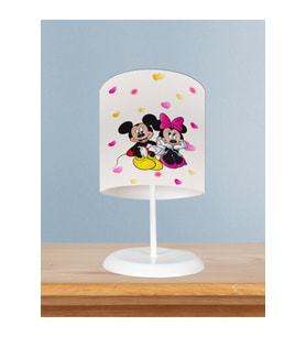 MEKTA HOME BEBEK VE ÇOCUK ODASI Mickey ve Minnie Mause Desenli Abajur
