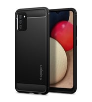 Spigen Galaxy F02s / M02s / A02s ile Uyumlu Kılıf Rugged Armor Matte Black