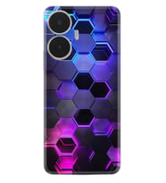 Realme C55 Kılıf Resimli Desenli Silikon Platinium Series Petekler 1889