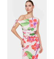 Kadın Maxi Örme Elbise Tek Omuzlu Asimetrik Yaka Şık Tasarım Modern Stil Dayanıklı Malzeme