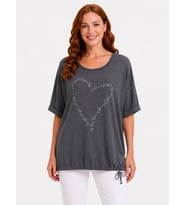 Kadın Oversize Gri T-Shirt