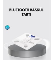 Bluetooth Akıllı Tartı – 8 Fonksiyonlu Dijital Baskül, 180 kg Kapasiteli