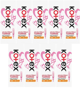 Kotex Aplikatörlü Tampon Normal 72 Li Set (9PK*8)