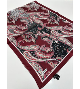 QASHKA Saten İpek Şal Etro Desen LBT0102