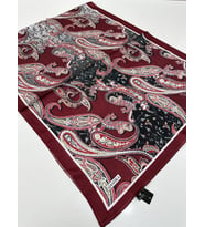 QASHKA Saten İpek Şal Etro Desen LBT0102
