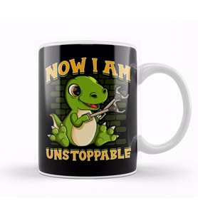 I Am Unstoppable TRex Funny Short Dinosaur Arms Kupa Bardak Porselen