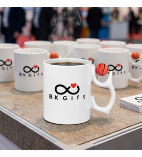 BK Kurumsal Promosyon Logolu Basketbol Toplu Beyaz Kupa Bardak 10 Adet Logo Baskılı