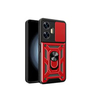 Durukar® Realme C55 Kılıf Pars Lens Yüzüklü Silikon - Kırmızı