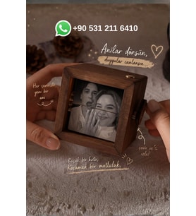 Kişiye Özel Işıklı Fotoğraf Kutusu 8 Fotoğraf – Dönen Anı Kutusu Sevgiliye En Anlamlı Hediye