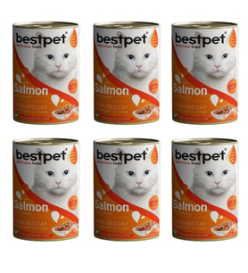 Bestpet Sterilised Somonlu Kısırlaştırılmış Kedi Konservesi 400 gr 6'lı Paket