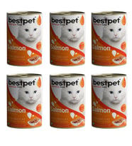 Bestpet Sterilised Somonlu Kısırlaştırılmış Kedi Konservesi 400 gr 6'lı Paket