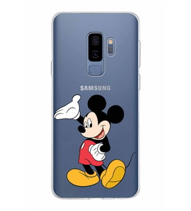 Samsung Galaxy S9 Plus Kapak Mickey Mouse Tasarımlı Şeffaf Silikon Kılıf