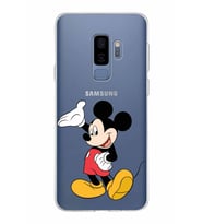 Samsung Galaxy S9 Plus Kapak Mickey Mouse Tasarımlı Şeffaf Silikon Kılıf