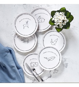 Fecra Animal 6 Parça Pasta Tabağı Seti