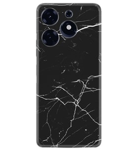 Tecno Spark 10 Pro Kılıf Resimli Desenli Baskılı Silikon Siyah Mermer 1299