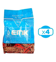 EMK Mangal Kömürü 1 Kg x 4 Adet (Mavi)