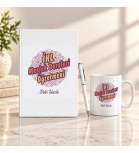İHL Meslek Dersleri Öğretmenine İsme Özel Defter Kalem ve Kupa Hediye Seti