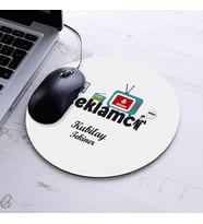 İsimli Reklamcı Temalı Yuvarlak Mousepad