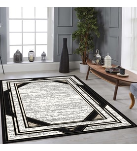 Eliana Home Dijital Baskı Yıkanabilir Kaymaz Taban Salon Halısı Ve Yolluk LNA0868-FNL78 (Siyah)