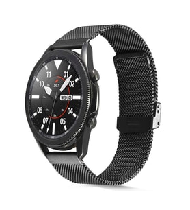 Huawei Honor Magic 2 46mm Uyumlu KRD-45 22mm Metal Kordon (Siyah)
