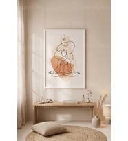 Meditasyon ve İç Huzur 1. Kalite Ahşap Çerçeveli Tablo