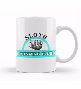 Sloth Running Club Cute & Funny Sloth Lover Kupa Bardak Porselen