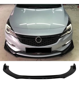 Opel Astra K Ön Lip Parlak Siyah 3 Prç Kulaklı ABS Kolay Kurulum