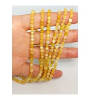 Bileklik Boy Sarı Opal Taşı Faset Kesim Yarım Dizi 4mm (45240) (18CM UZUNLUĞUNDADIR)