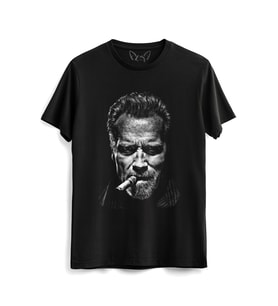 Arnold Schwarzenegger Baskılı Siyah Tshirt