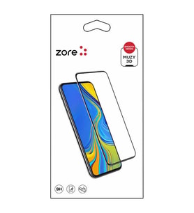 Oppo A5S 3D Muzy Temperli Cam Full Ekran Koruyucu (Siyah)
