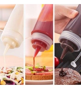 Sızdırmaz Şeffaf Kapaklı Yağlık Sosluk Şişesi Plastik Yağdanlık 400 ml AP-9028