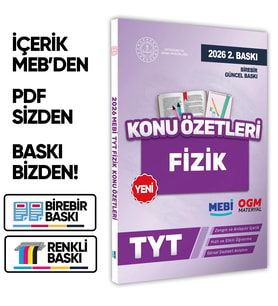 2026 YKS-TYT MEBİ-OGM Fizik Pratik Konu Özet Kitabı RENKLİ A4 Boyut Görsel Destekli BASKI ÜCRETİ