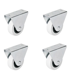 4 Adet Hts Sabit Tablalı Mobilya Tekeri Tekerlek Çap : 50 mm Kod : 105
