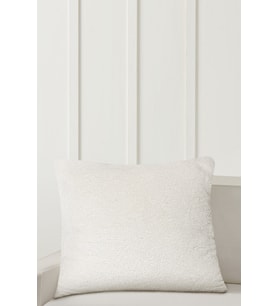 Koza Home Piuma Krem Düz Peluş Yastık 50x50 5044