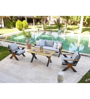 Lotus Bahçe Balkon Oturma Grubu (Antrasit)