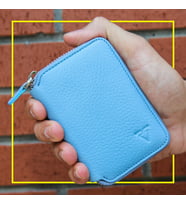 RİCH SMİTH ® MİNİ FERMUARLI CÜZDAN HAKİKİ DERİ / 10607 TURKUAZ (ARSEL MAT)