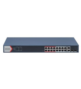 HIKVISION 16port 230w FULL PoE DS-3E1318P-EI 10/100 2X SFP Yönetilebilir Switch