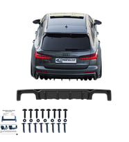 AUDI S6 / A6 S-Line C8 (Sedan-Avant) 2019-2023 Arka Difüzör / AUDI S6 / A6 S-Line C8 Makyajlı (Sedan-Avant) 2024+ Arka Difüzör (Siyah)