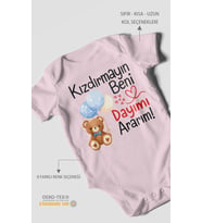 Kızdırmayın beni, dayımı ararım! Kısa Kollu Bebek Body %100 Pamuk