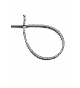 Hematit Doğal Taş Mat Gri Küp Kesim 3x3mm Dizi [AA]