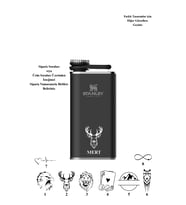 Kişiselleştirilmiş Stanley Classic Easy Fill Wide Mouth Flask Cep Matarası 0.23 LT Matara Tasarım İsimli & Fotoğraflı (Siyah)