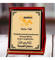 Ar-ge Mühendisi Baskılı Plaket (2. Tasarım)  Kişiye Özel (Kırmızı)