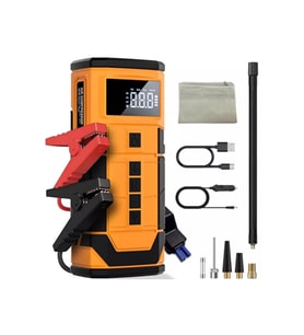 Taşınabilir Araç Akü Takviye Cihazı (Jump Starter) & 150 PSI Dijital Ekranlı Akıllı Hava Kompresörü