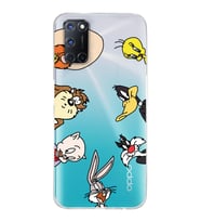 Oppo A52/A72/A92 Uyumlu Bugs Bunny Tüm Karakterler Tasarımlı Şeffaf Telefon Kılıfı